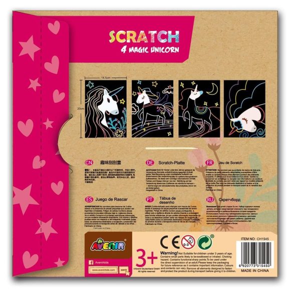 Tehnica Scratch Art Unicornul fermecator Avenir
