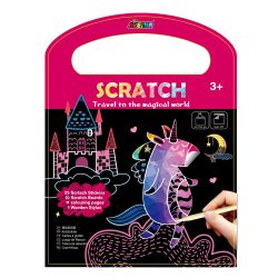 Scratch Art carte cu autocolante, Lume fermecata Avenir