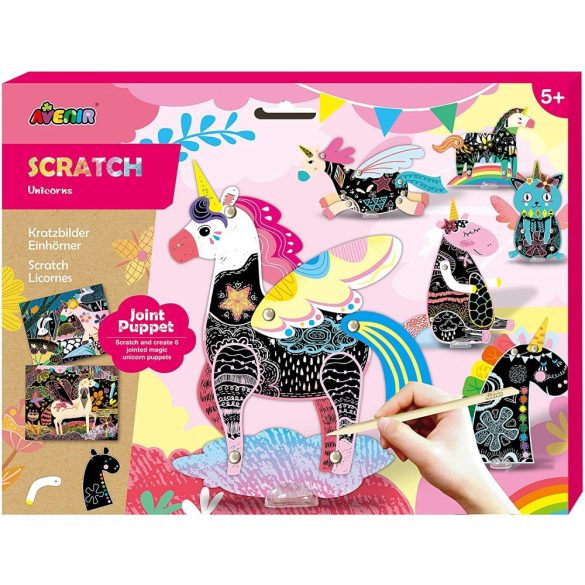 Set Scratch Art  cu cuiulete, Unicorn Avenir