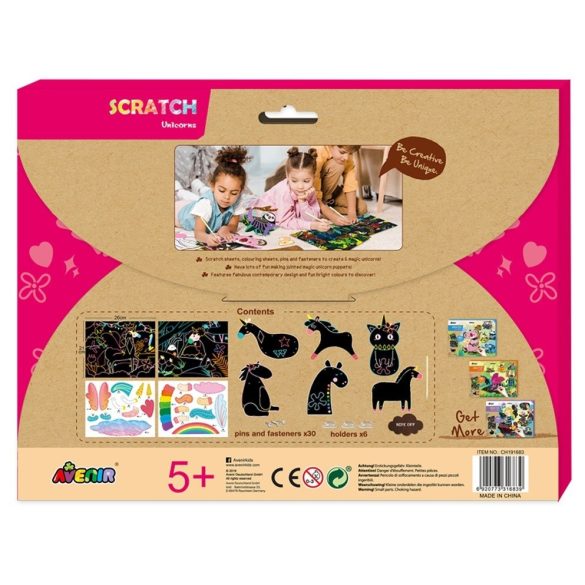 Set Scratch Art  cu cuiulete, Unicorn Avenir
