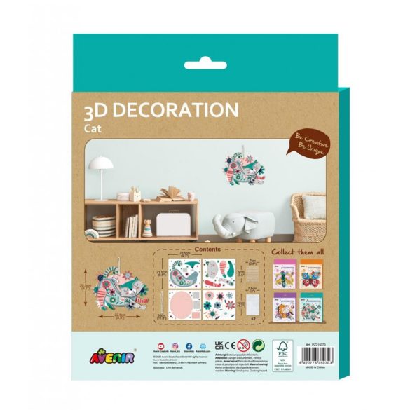 3D puzzle de decorare, Kitty Avenir