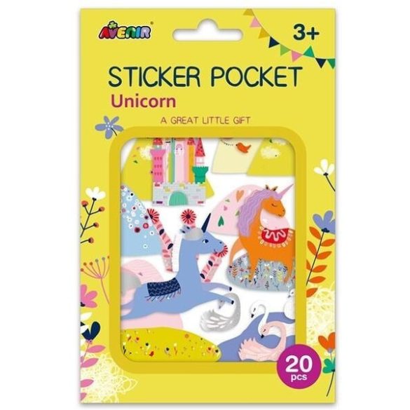 Abtibilduri/Stickere 20 bucati Unicorn Avenir