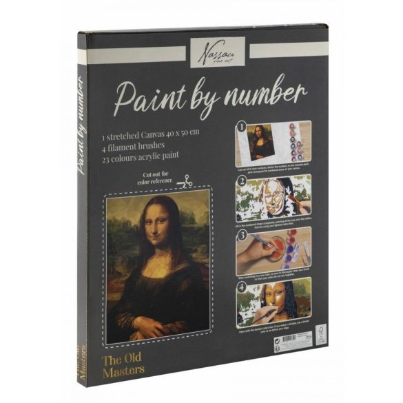 Pictură cu numere 40x50 cm Mona Lisa CraftArt