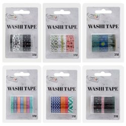   Panglică decorativă Washi tape 3pcs 3 metri, diverse CraftArt