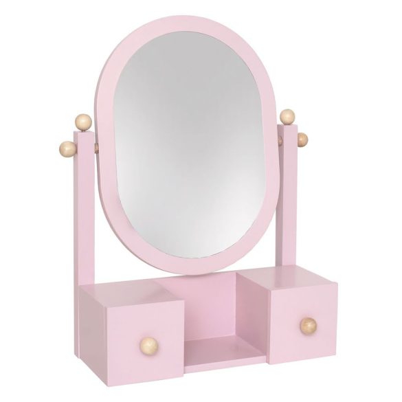 Oglindă machiaj, roz pastel Jabadabado