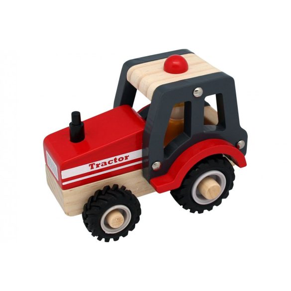 Tractor din lemn cu roti de cauciuc, Magni
