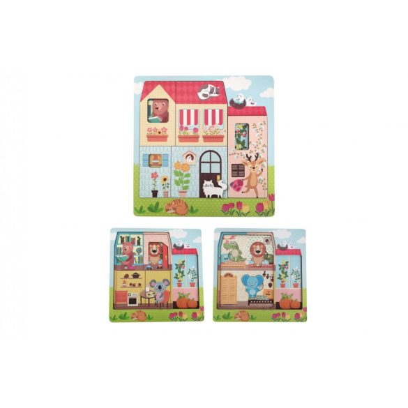 Puzzle stratificat - Casa animalelor, Magni