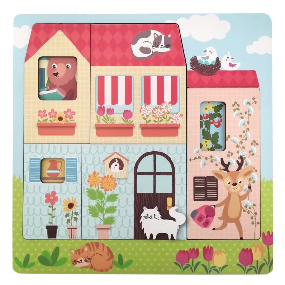 Puzzle stratificat - Casa animalelor, Magni