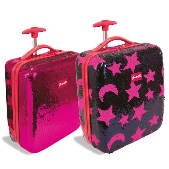 Girabrilla cu paiete valiză pentru copii pe roți, 2 culori Nice Group